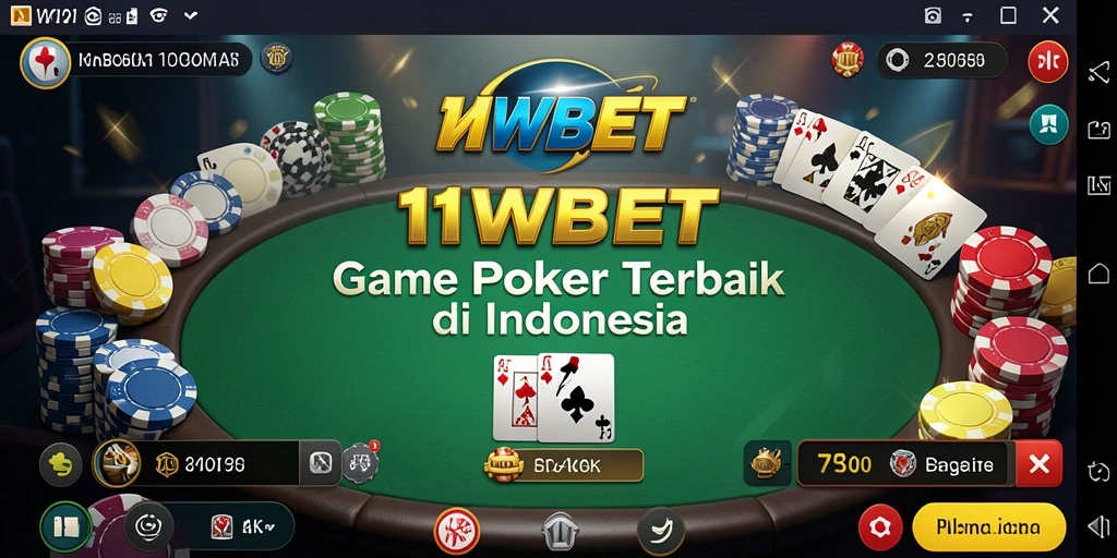 Tampilan gameplay seru di 11WBET saat bermain Poker.