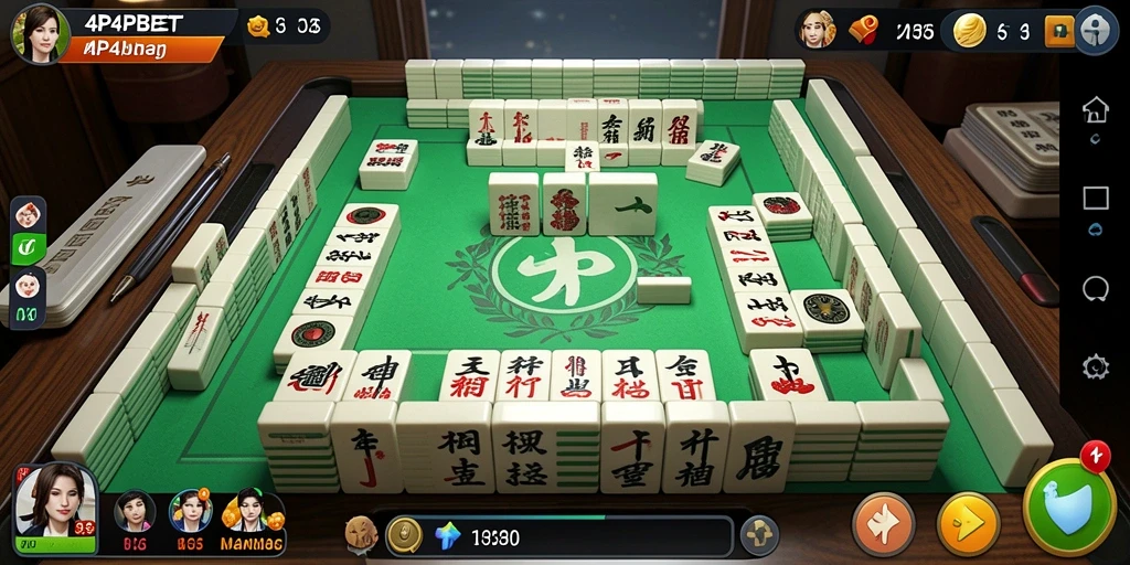 Tampilan gameplay Mahjong yang menarik dalam 4P4BET.