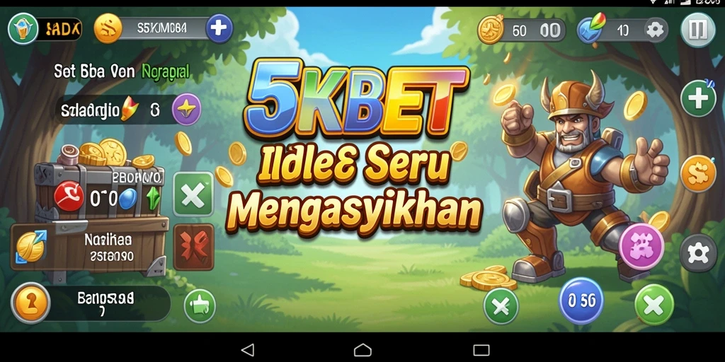 Tampilan gameplay <strong>55KBET</strong> yang menarik dengan elemen Idle yang unik.