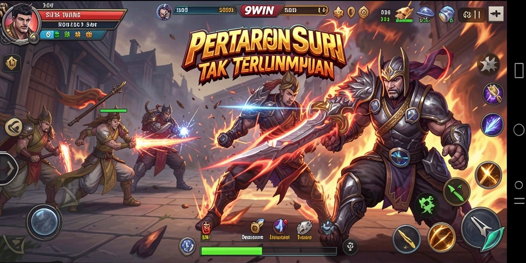 Tampilan gameplay seru dalam aksi yang mendebarkan di 9WIN.
