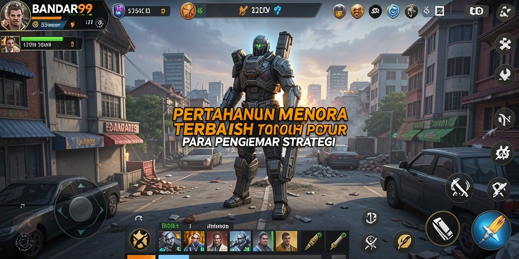 Tampilan dinamis gameplay BANDAR99 yang penuh aksi.