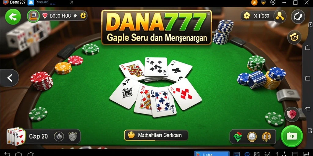 Screenshot DANA777 menampilkan suasana seru permainan Gaple.