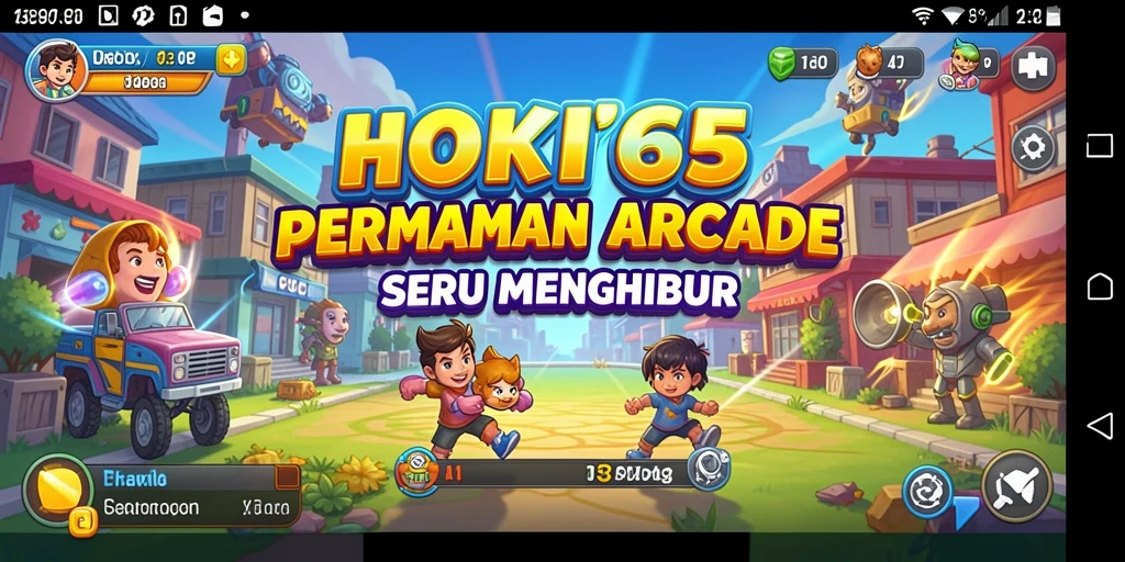 Tampilan gameplay HOKI65 yang penuh warna dan seru.
