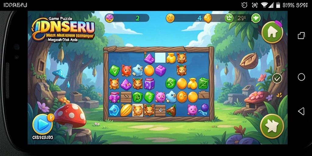 Screenshot IDNSERU menampilkan gameplay Puzzle yang menarik dan menantang.