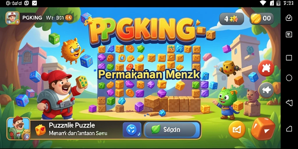 Screenshot PGKING menampilkan gameplay puzzle yang seru dan menarik.