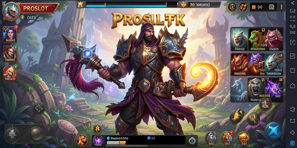 Tangkapan layar gameplay PROSLOT menampilkan aksi mendebarkan di dunia MMORPG.