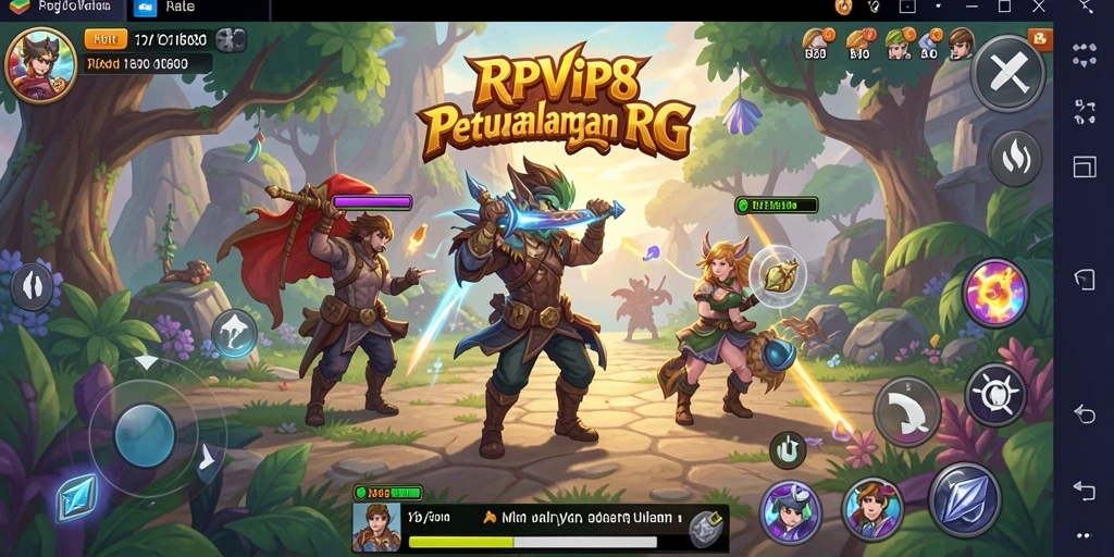 Screenshot utama RPVIP8 menampilkan petualangan seru dalam dunia RPG.