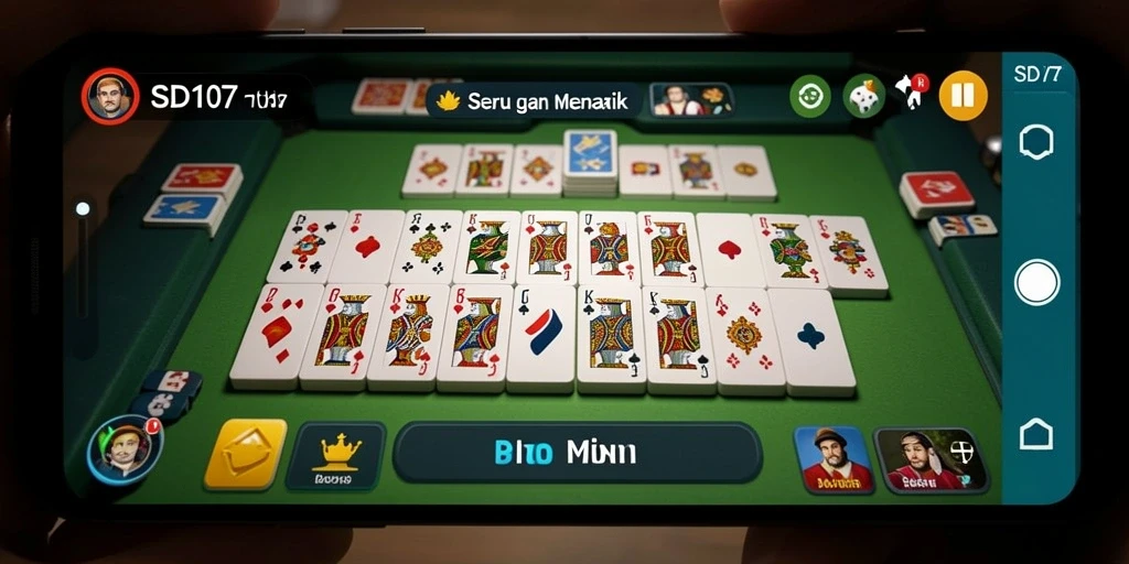 Tampilan menarik dari gameplay SD107 dengan berbagai fitur domino.