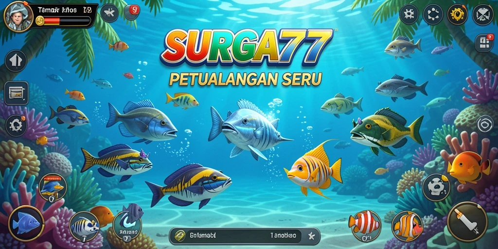 Tampilan seru gameplay Tembak Ikan di SURGA77.