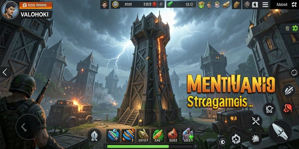 Tangkapan layar VALOHOKI menunjukkan aksi menegangkan dalam pertarungan Tower Defense.